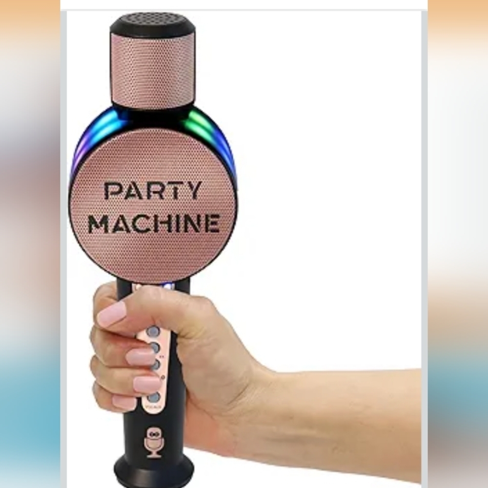 Singing Machine Wireless Bluetooth Karaoke Mic Rose Gold (EUC)